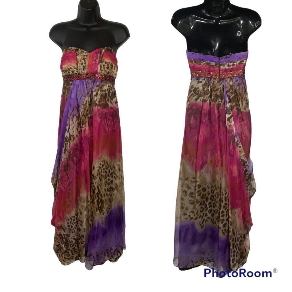 Dave & Johnny Strapless Maxi Dress